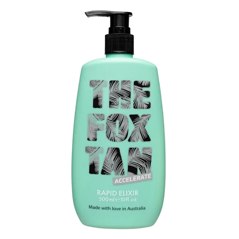 THE FOX TAN Rapid Elixir – Accélérateur de bronzage rapide et naturel, végan et sans cruauté, 300 mL