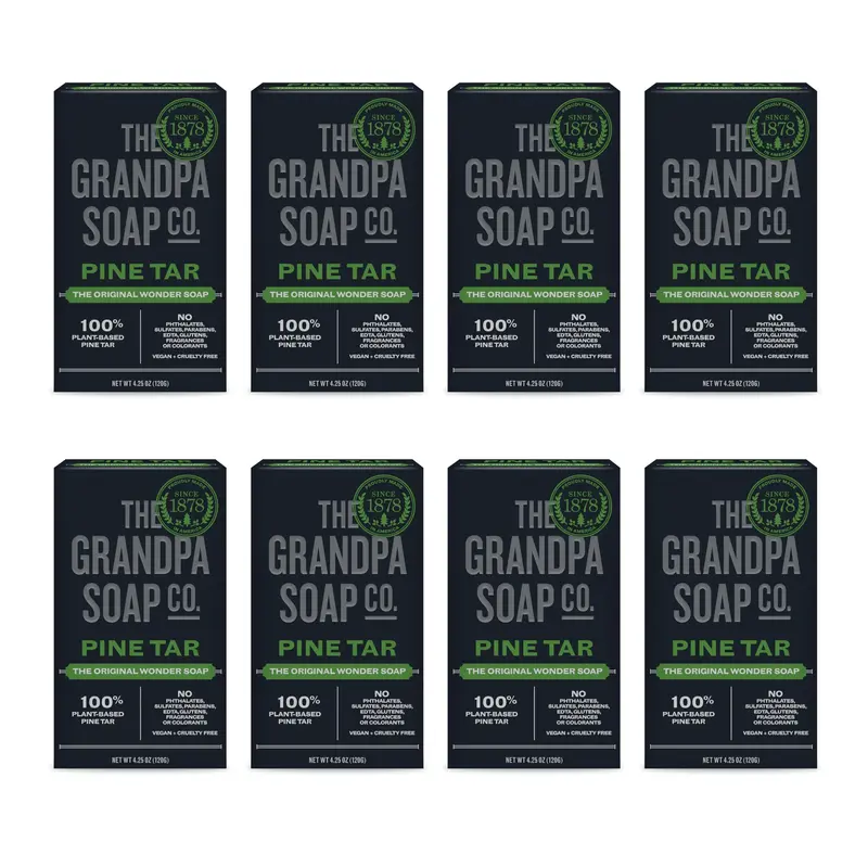 The Grandpa Soap Company – Savon au goudron de pin pour homme, 3 en 1