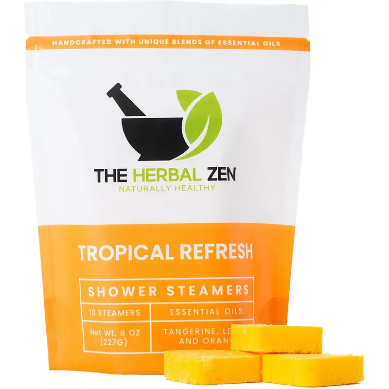 The Herbal Zen — Bombes douche aromathérapie tropicale aux agrumes, fabriqué aux États‑Unis