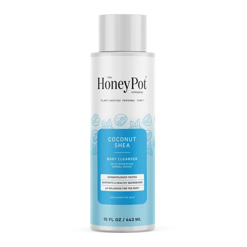 The Honey Pot Company – Gel douche hydratant à la noix de coco et karité pour femmes – Hydratation et propreté – Sans parabènes et sulfates – 442 ml