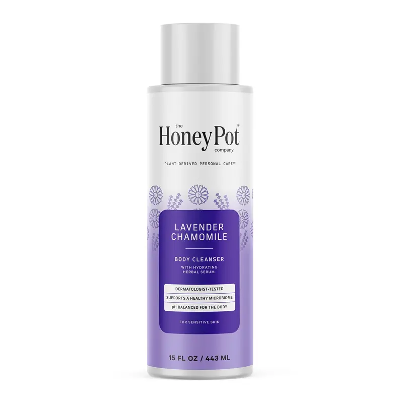 The Honey Pot Company - Gel Douche Hydratant Lavande Camomille pour Femmes - Hydrate et Nettoie la Peau - Sans Parabènes ni Sulfates - 15 Fl Oz