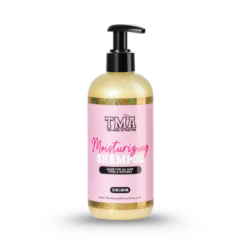 The Mane Attraction Shampoing Hydratant pour Cheveux Bouclés et Naturels – Sans Sulfates, Parfum Citronnelle, 355 ml