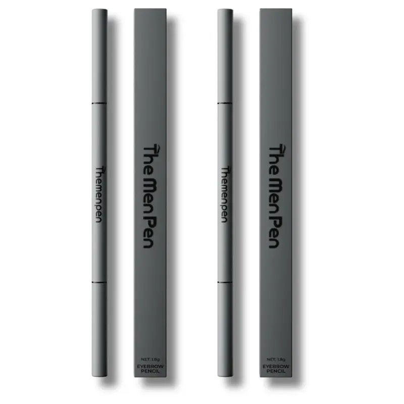 The Men Pen - Stylo étanche pour sourcils et barbe | Remplisseur microblading | Marron (pack de 2)
