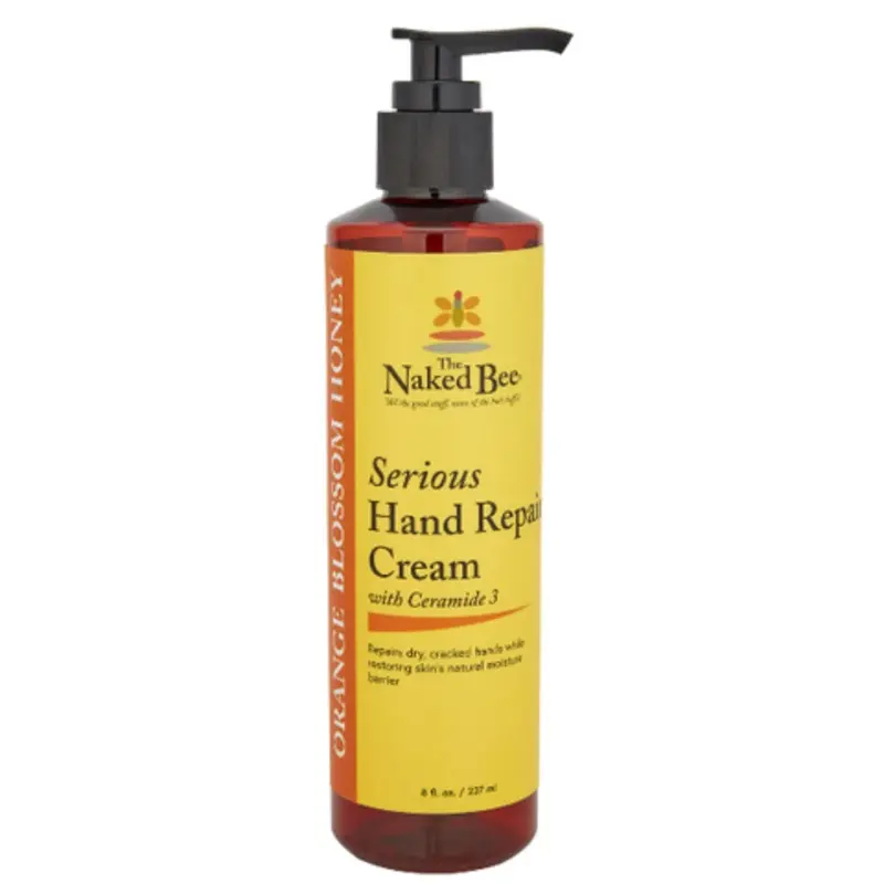 The Naked Bee Crème Mains au Miel d’Oranger (8 oz) — Hydratation Intense et Réparation Sans Parfum