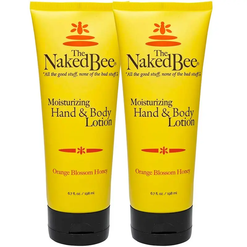 The Naked Bee Lotion Mains et Corps au Miel d’Oranger - 198 ml, lot de 2