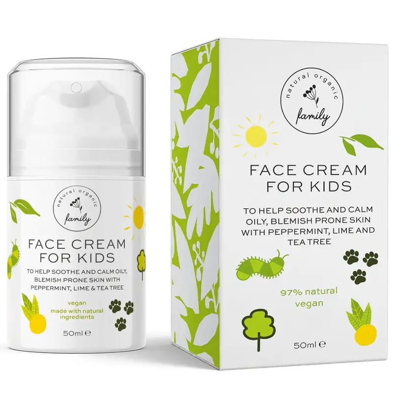 The Natural and Organic Family - Crème Visage Enfant à l’Acide Hyaluronique 50 ml