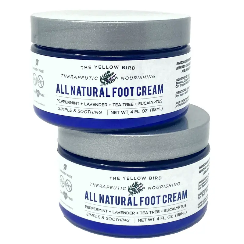 The Yellow Bird | Lot de 2 Crèmes Pieds Naturelles – Hydratation et Confort