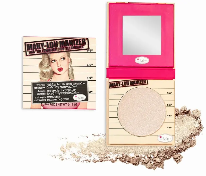 theBalm Mary-Lou Manizer – Luminiseur miel, Highlighter et Ombre, Subtil Éclat (0,17 oz)