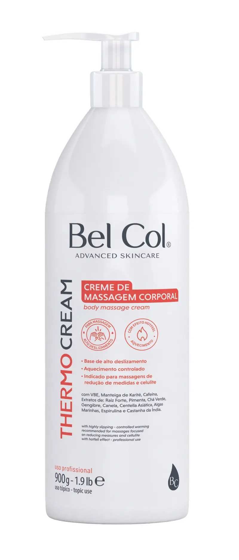 Thermocream - Crème Professionnelle Pour Le Corps - Chauffante - 1 KG