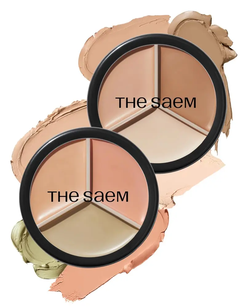 THESAEM Cover Perfection – Coffret Double Correcteurs en Pot, 6 Teintes – 01 Beige Correcteur & 02 Beige Contour