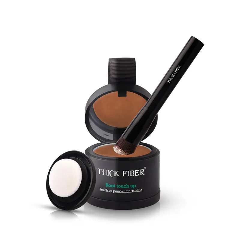 THICK FIBER Kit Retouche Racines – Concepteur Ligne Frontale, Résistant à l’Eau et à la Transpiration (Moyen Brun Doré)