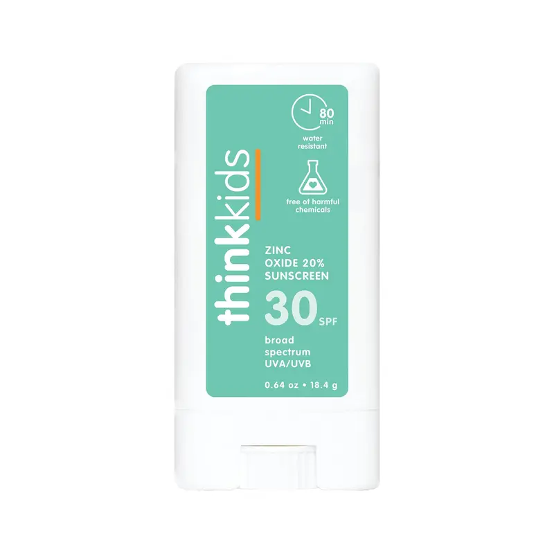 Thinksport Bâtonnet SPF30 pour Enfants – Protection Minérale Naturelle, Sans Parfum | THINK