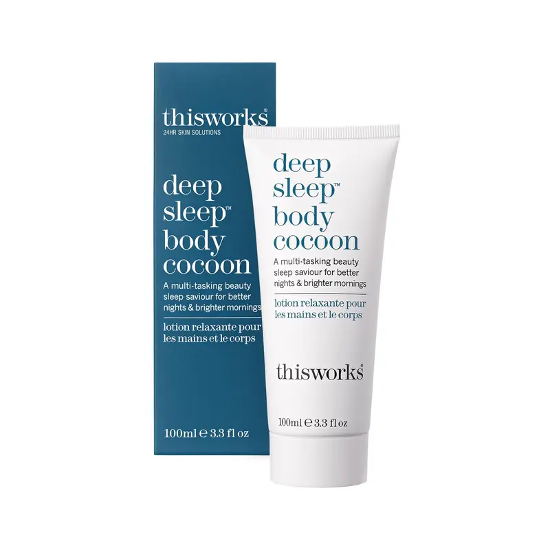 THISWORKS Deep Sleep Body Cocoon – Lotion corporelle hydratante lavande, camomille et vetiver pour relaxation nocturne – 100 ml