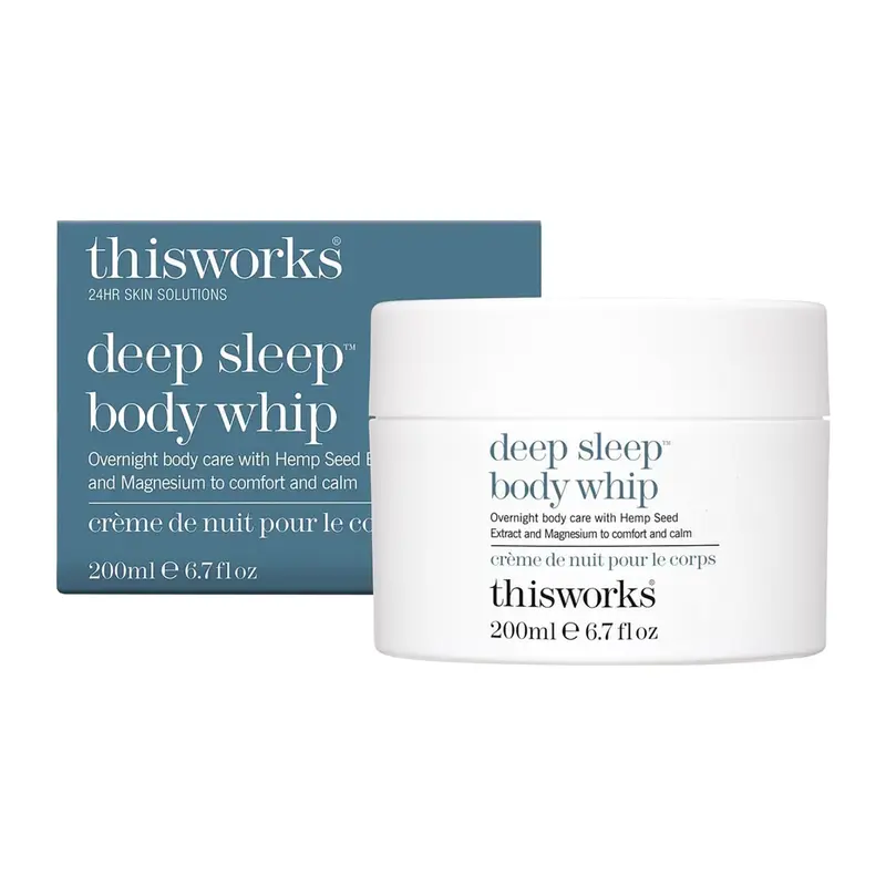 THISWORKS Deep Sleep Body Whip – Crème corporelle nocturne ultra-nourrissante | Beurre de karité, magnésium et huiles essentielles – 200 ml
