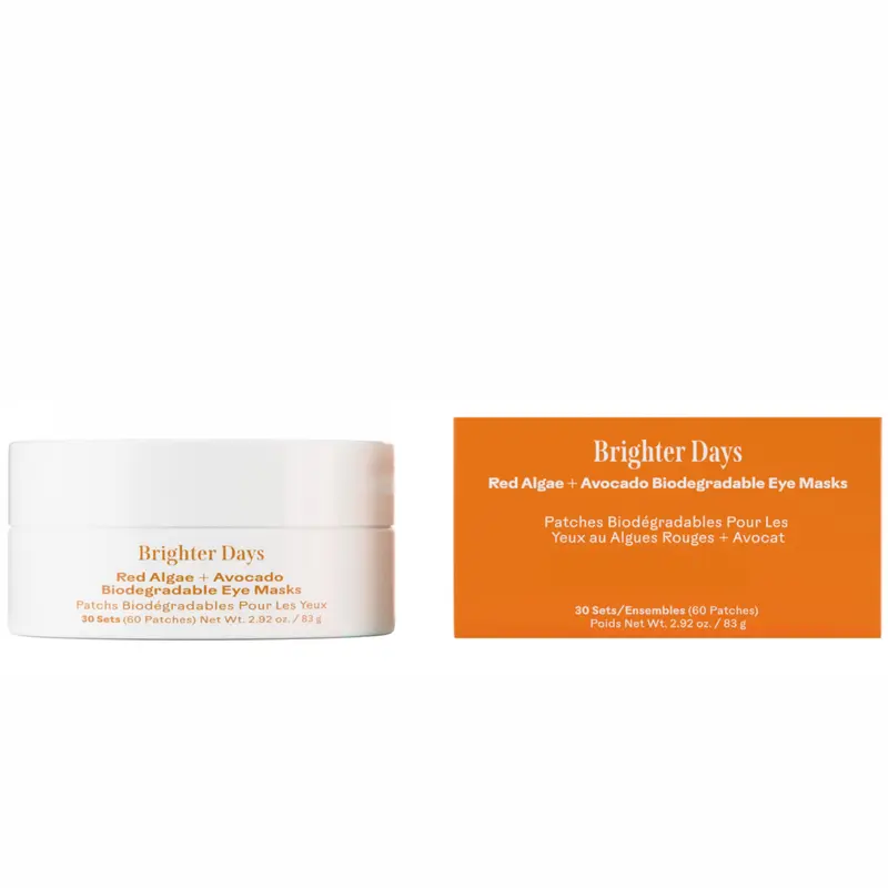 Three Ships Brighter Days — Masques Yeux Algue Rouge et Avocat | Hydratation, Défatigant, Sans Cruauté