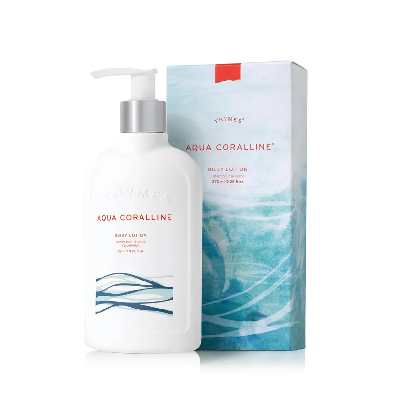 Thymes Lotion pour le corps Aqua Coralline – 9,25 oz, hydratation légère et parfum rafraîchissant