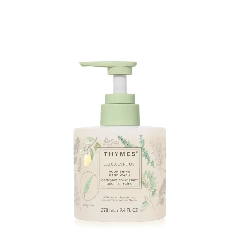 Thymes Savon Mains Nourrissant – Lavage Liquide Parfumé Éucalyptus Citron Petitgrain et Pin – 277 ml