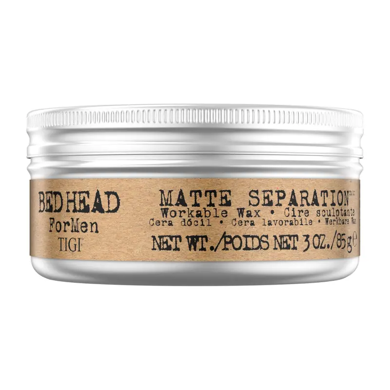 TIGI Bed Head for Men Matte Separation Wax – Cire coiffante mate malléable, 85 g