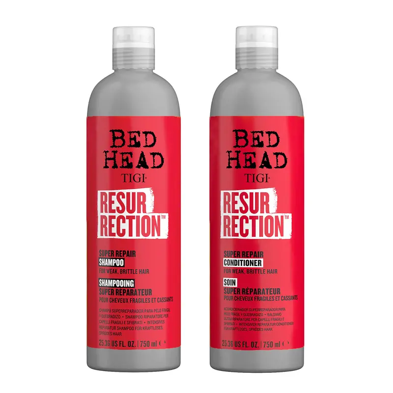 TIGI Bed Head Resurrection Shampoing et Après-shampoing – Soin réparateur pour cheveux secs et abîmés