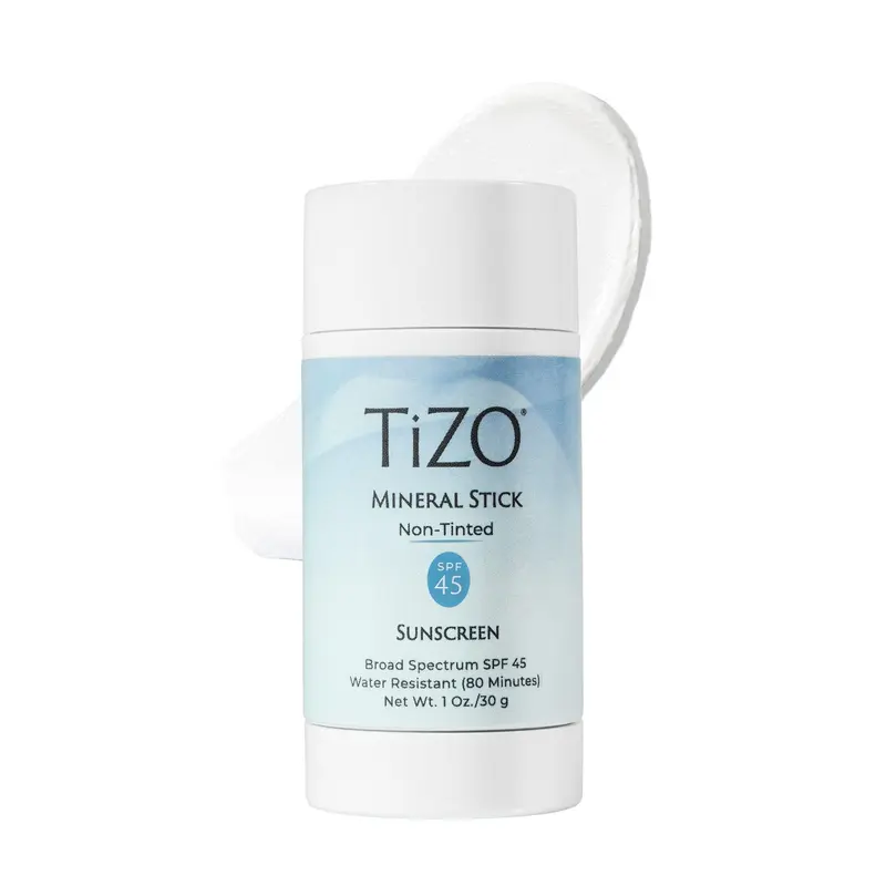 TiZO Stick Minéral SPF 45 | Non Teinté | Résistant à l'eau 80 min | Protection UVA/UVB | Pour tous types de peau | Application nomade 1 oz / 30 g