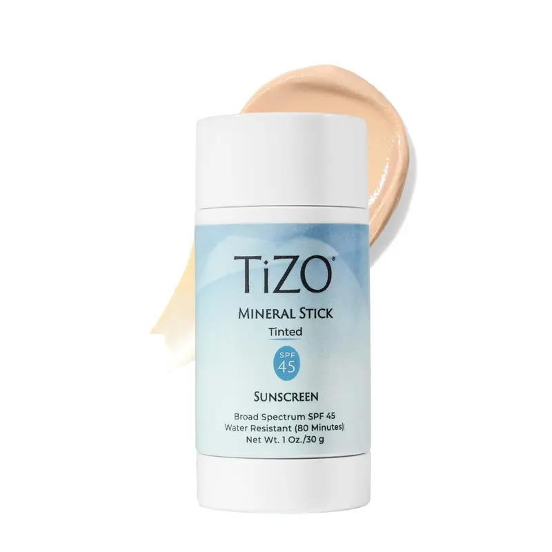 TiZO Stick Teinté SPF45 – Résistant à l'eau, fini invisible, application nomade | 1 oz / 30 g