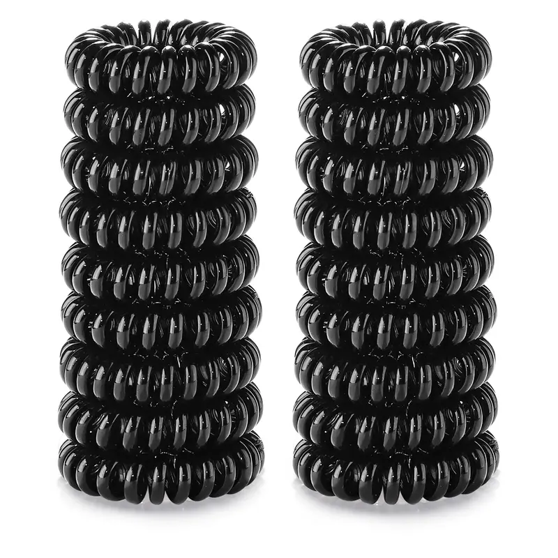 TIZZYT – Lot de 18 Attaches Spirales pour Cheveux Noirs | Sans Dommages et Sans Traces – Idée Cadeau Femme