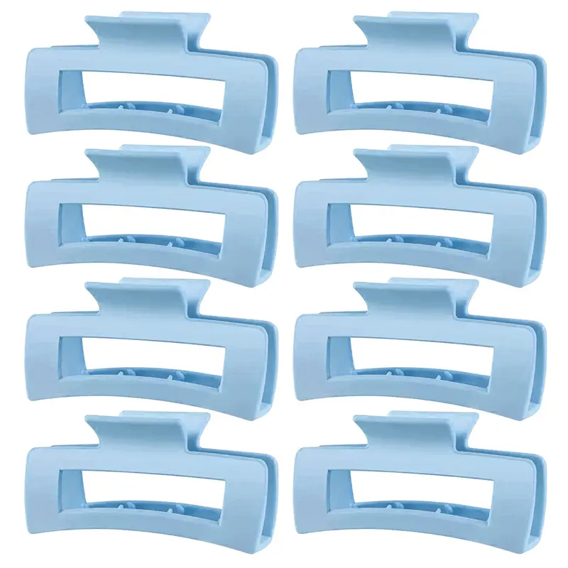 TOCESS Pinces à cheveux rectangle – 8 pièces, bleu glacier, prise renforcée