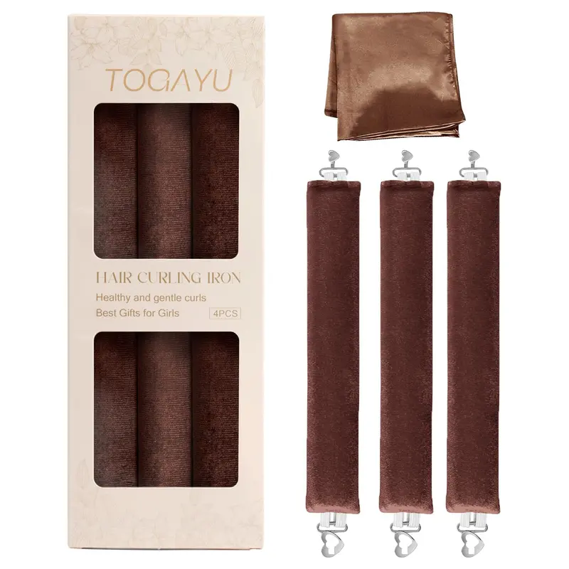 Togayu Boucles Sans Chaleur — Kit Nuit Velours Taille Extra-Large pour Tous Types de Cheveux