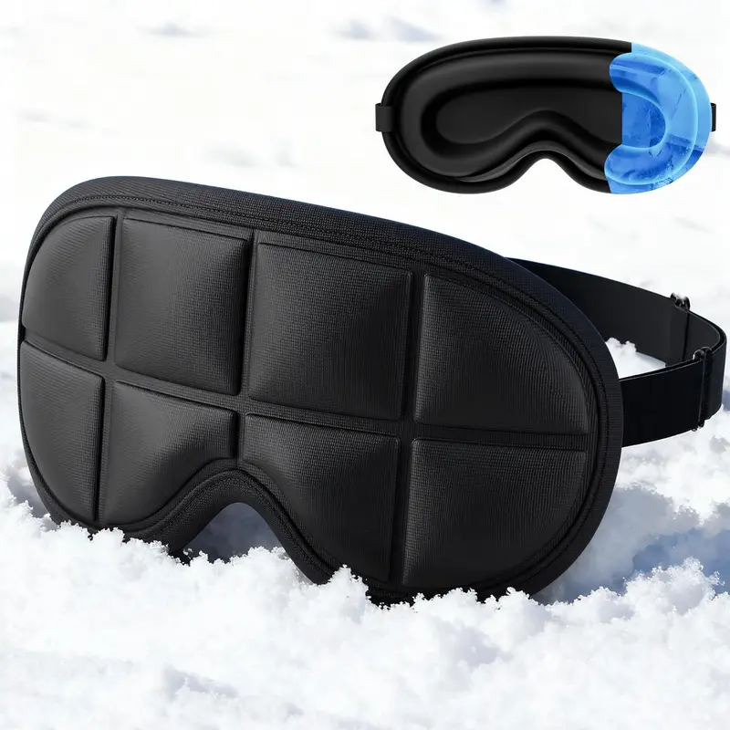 Tolaccea – Masque de sommeil 3D refroidissant avec gel Double Coldfocus