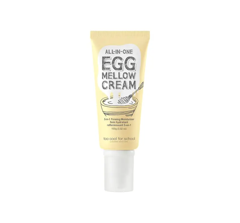 Too Cool For School Egg Mellow Cream – Crème Visage 100 g, Soin tout-en-un nourrissant