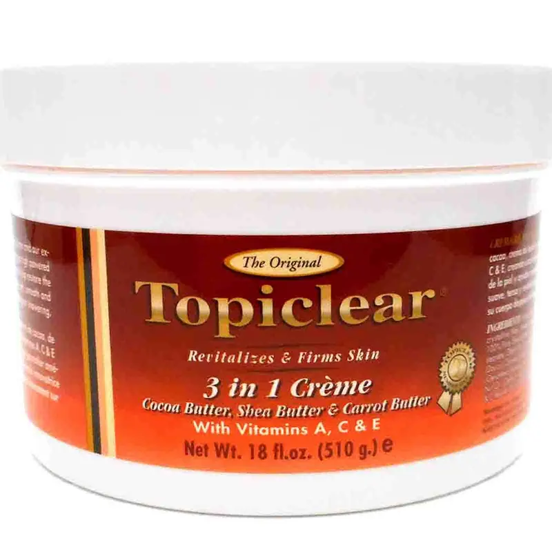 Topiclear Crème 3 en 1 — Beurre de cacao, beurre de karité et beurre de carotte — 532 ml