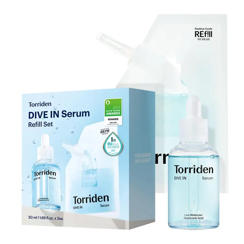 Torriden DIVE IN Serum – Hydratation profonde et éclat | Sérum coréen 50 ml + recharge vegan