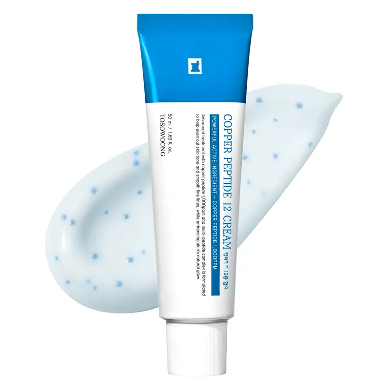 TOSOWOONG Copper Peptide 12 Cream – Crème anti‑âge au cuivre pur 99%, 50 ml