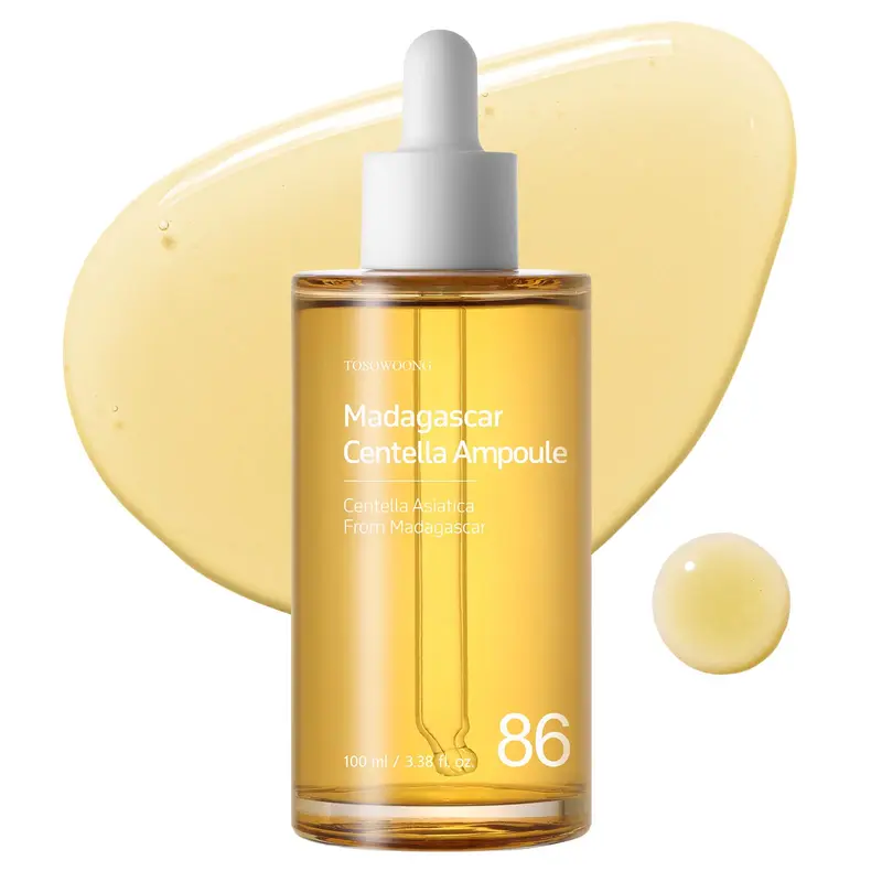 TOSOWOONG Madagascar Centella 86% Ampoule — Soin apaisant pour tout type de peau, 100 ml
