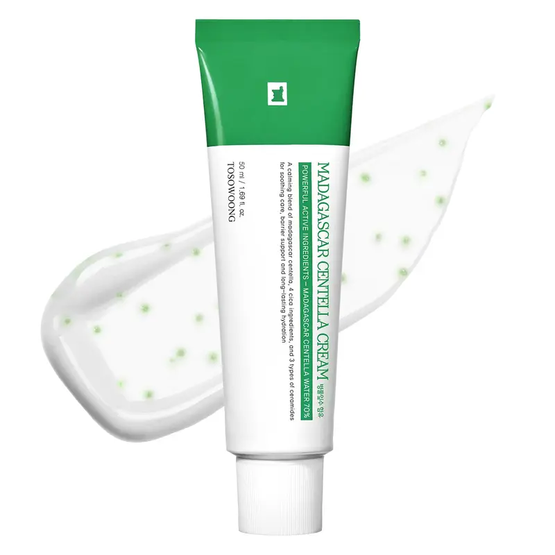TOSOWOONG Madagascar Centella Cream – 706580ppm Centella, Hydratation Prolongée et Réparation de la Barrière