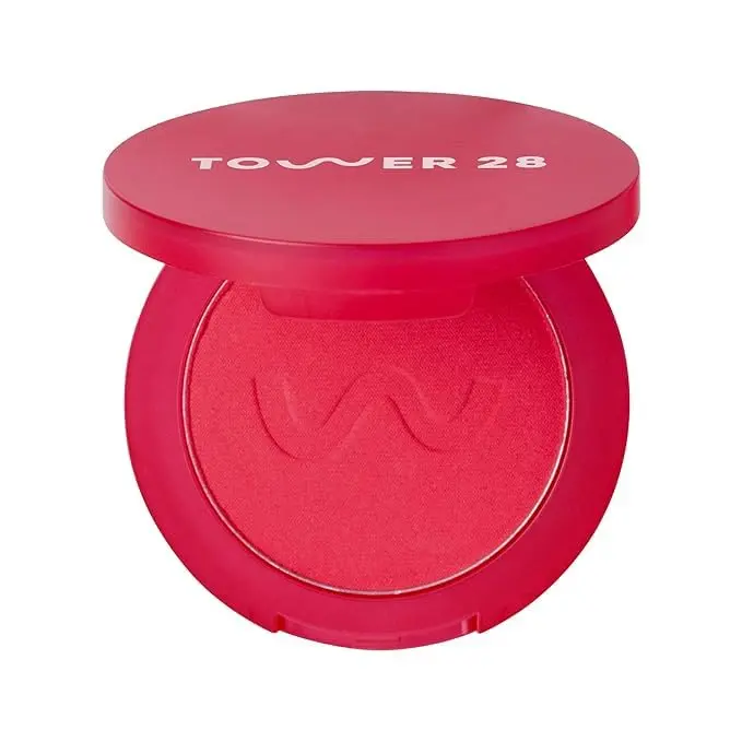 Tower 28 GetSet Poudre Fard Matte – Sunset Shirley, tenue 12h sans talc