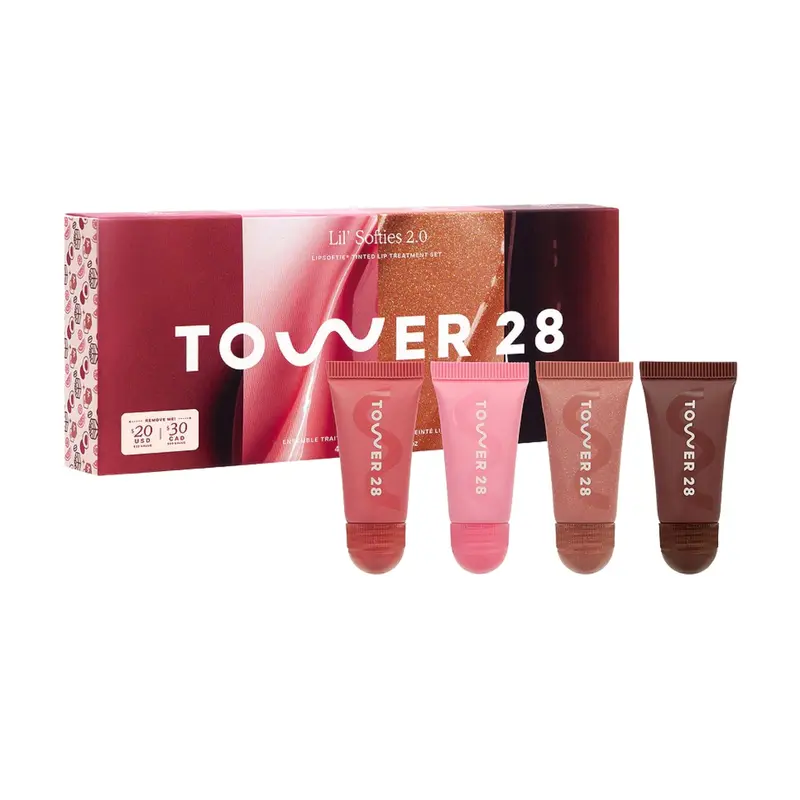 Tower 28 Lil Softies Mini — Ensemble Soin Teinté Lèvres (4 mini teintes exclusives)
