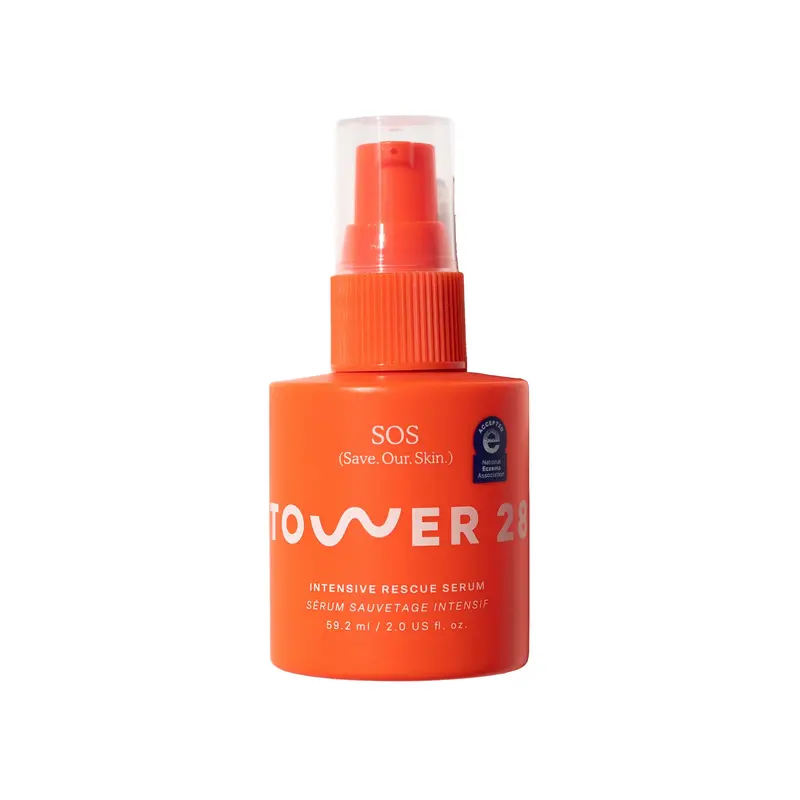 Tower 28 SOS Rescue Sérum Visage — Apaise irritations et rougeurs, peau sensible, sans parfum (60 ml)