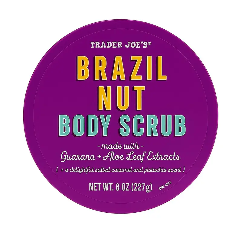 Trader Joe’s Gommage Corps Noix du Brésil — Senteur Caramel Salé Pistache, 8 oz (227 g)