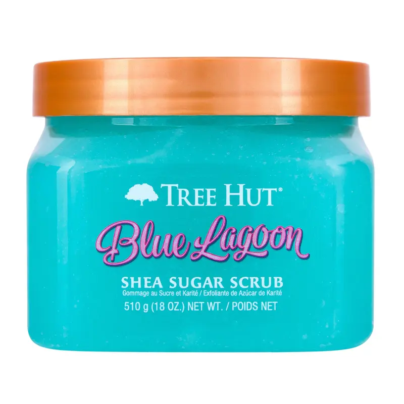 Tree Hut Blue Lagoon Gommage au Sucre à la Shea – Hydratant et Exfoliant pour le Corps, 18 oz