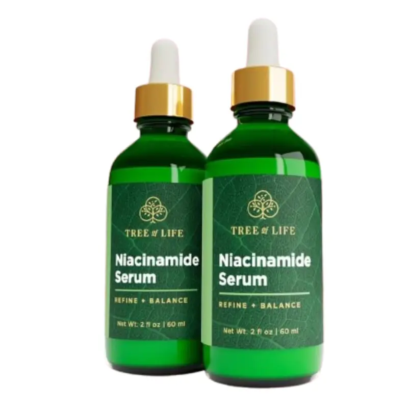 Tree of Life Beauty Sérum Niacinamide 5% – Hydratant, Teint Uniforme, Pores Serrés, Acide Hyaluronique et Vitamine E – Pack 2 x 60 ml
