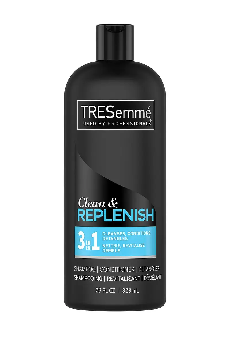 TRESemmé Clean & Replenish — Shampooing 3-en-1, Après-Shampooing et Démêlant, 28 oz, Pack de 3