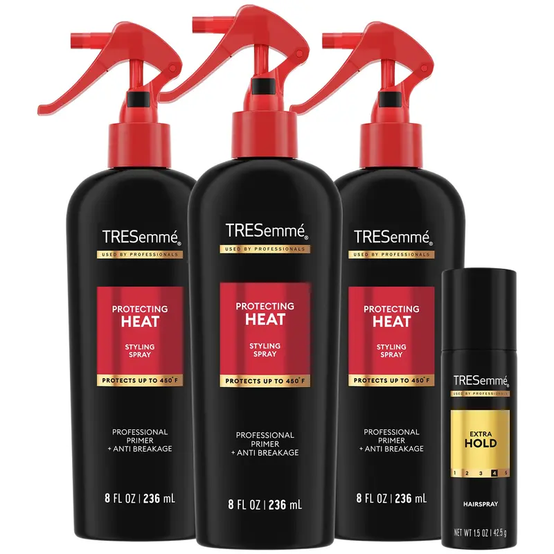 TRESemmé Spray Protecteur Thermique à la Kératine – Lot de 3 + Laque Extra Hold