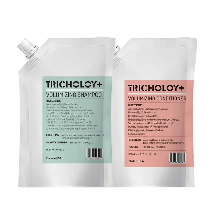 Tricholoy+ Set Shampooing et Après-Shampooing – Biotine Racine pour Cheveux Fins | Volume et Contrôle de l’Huile