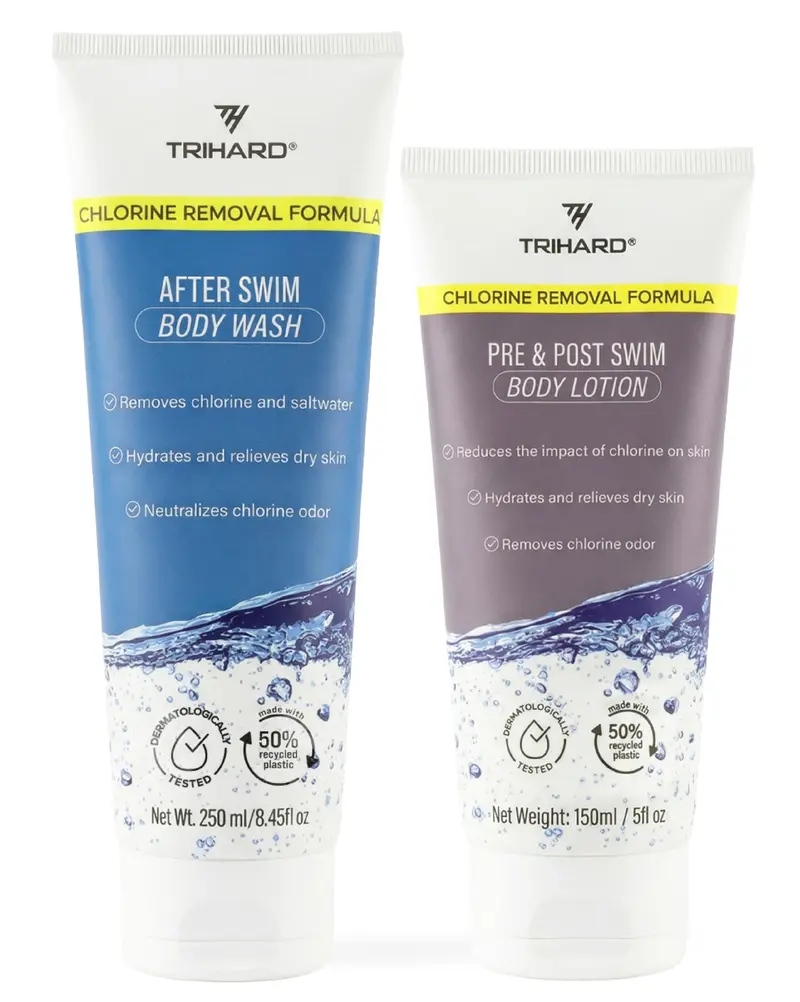 TRIHARD Gel Douche et Lotion – Protection et Hydratation pour Peau Sensible face au Chlore et au Sel