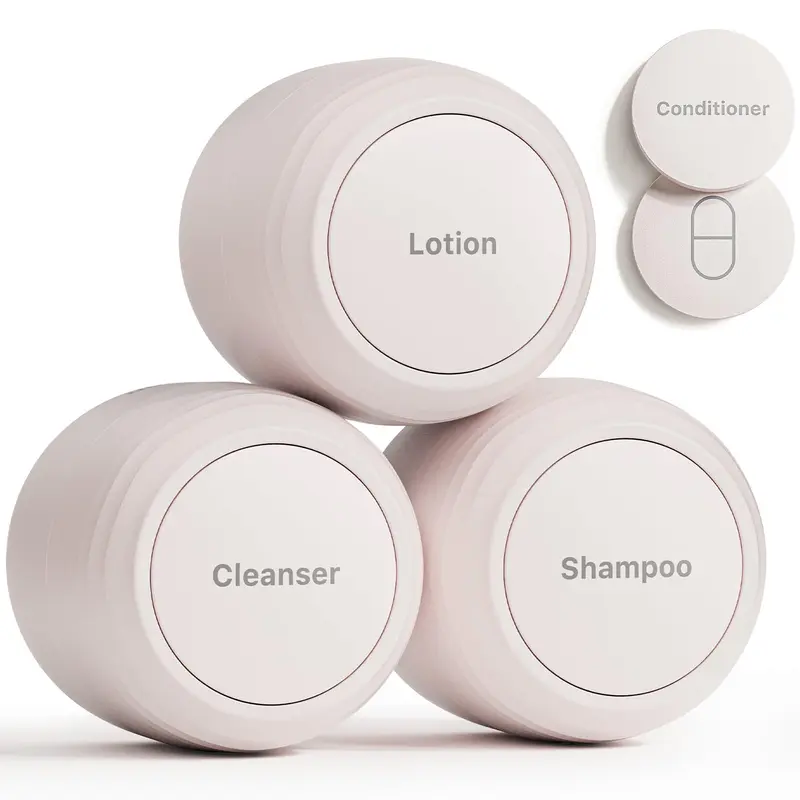 Trimcoo - Contenants de toilette de voyage ultra anti-fuite | TSA approuvé | 3 x 30 ml PLA