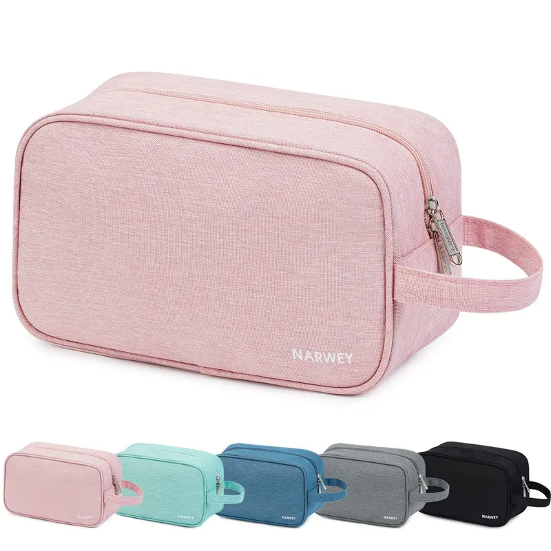 Trousse de toilette Narwey pour voyage femme – Rose – Grande capacité et organisation