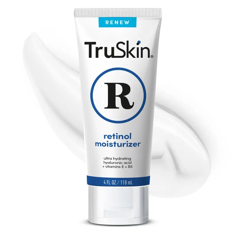TruSkin Crème Rétinol pour le Visage – Hydratante Anti‑Âge avec Acide Hyaluronique et Vitamine E, 120 ml