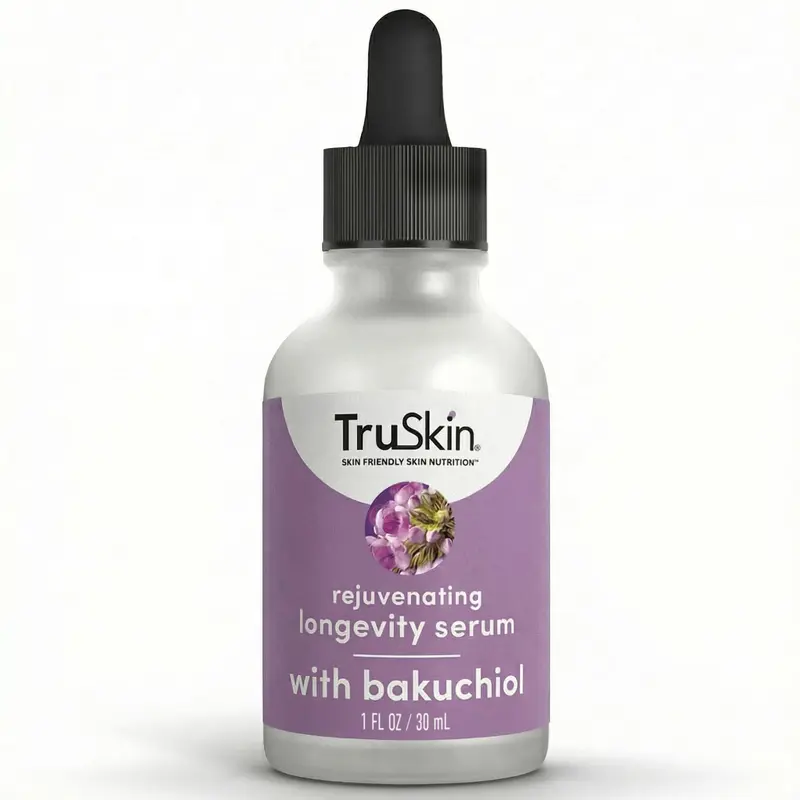 TruSkin Longevity Bakuchiol Sérum – Alternative douce au rétinol avec airelle boréale et algues des neiges, 30 ml