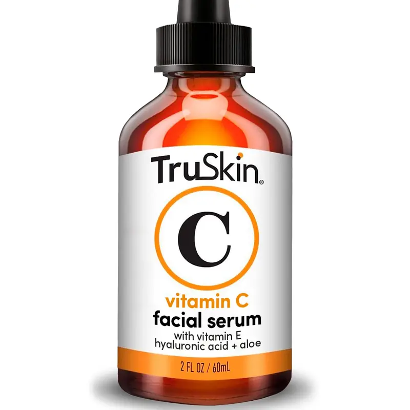 TruSkin Sérum Vitamine C pour le visage – Acide hyaluronique & vitamine E – Éclat du teint et réduction des taches et ridules – Tous types de peau, 60 ml